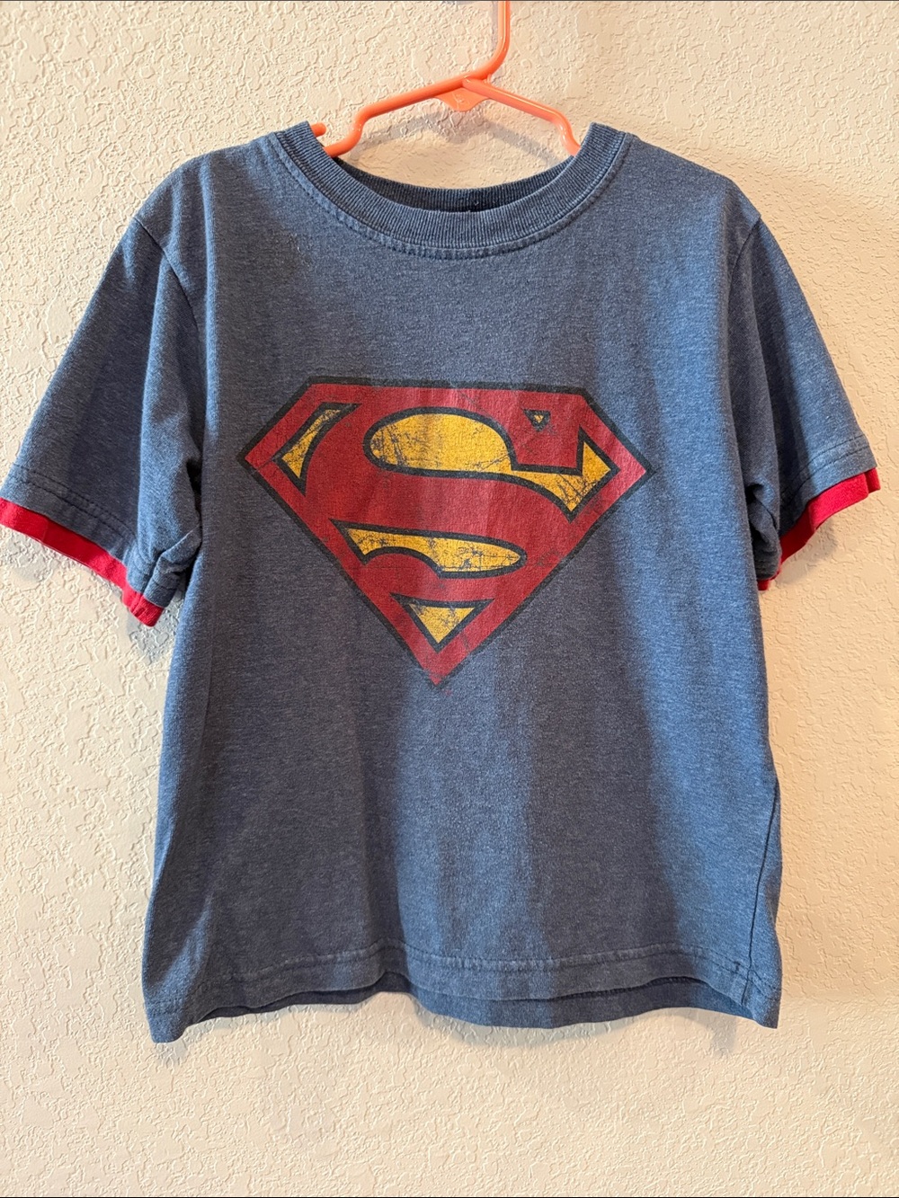 DC Comics Kids Blue Superman Logo Short Sleeve Tee